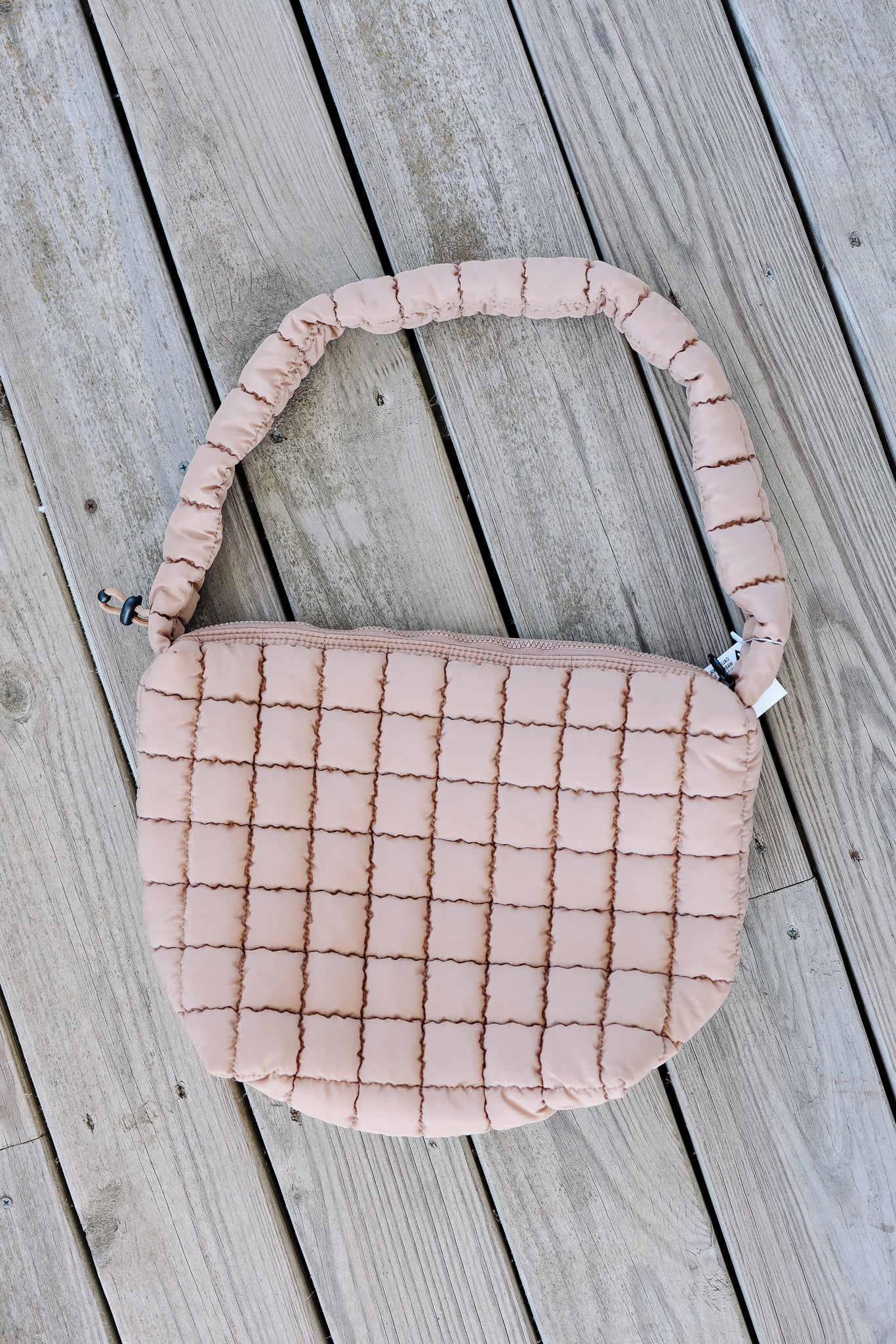 Grace Slouchy Quilted Crossbody - Sand