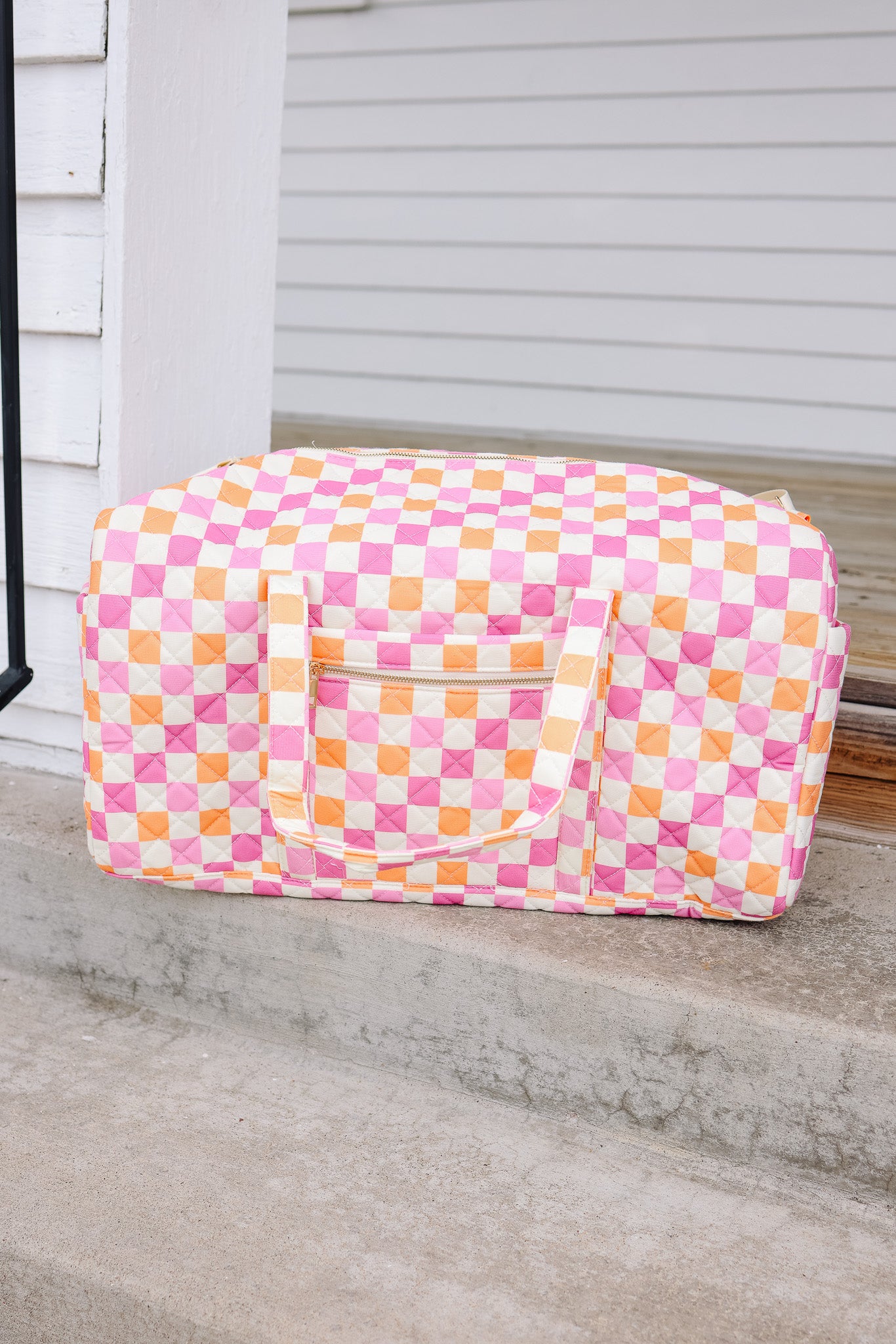 Checkered Pattern Quilted Bags