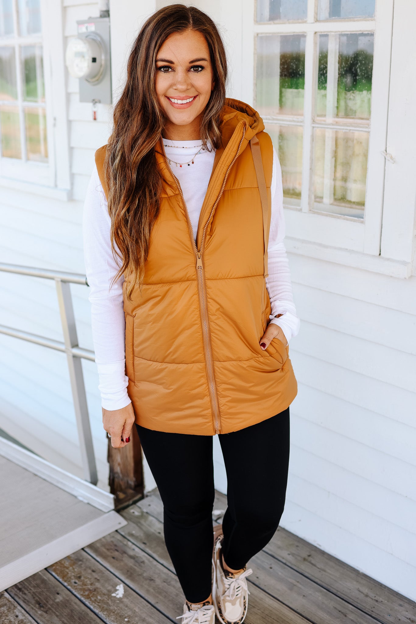 Betrix Longline Padded Vest - Camel – Aiden & Oak