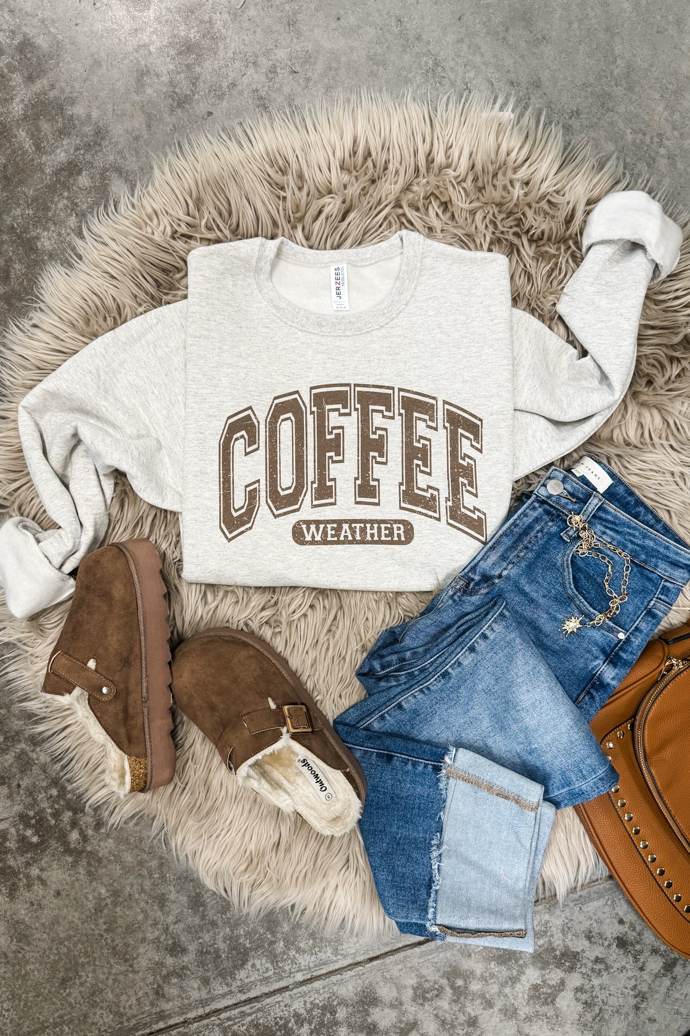 Coffee Weather Graphic Sweatshirt - Oatmeal Heather – Aiden & Oak