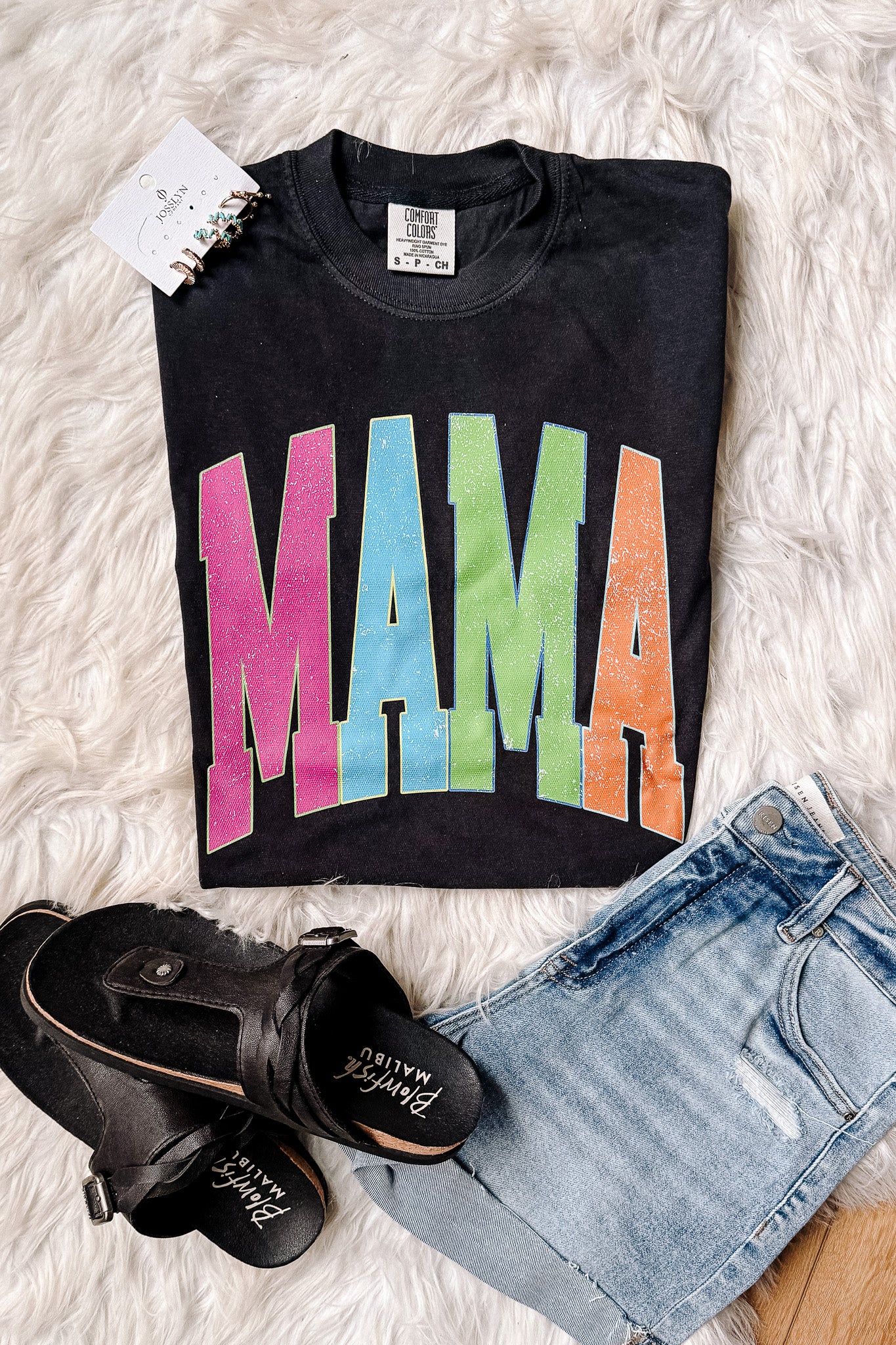 m☆mama Neon Block Letter MAMA Graphic Tee - Black – Aiden & Oak