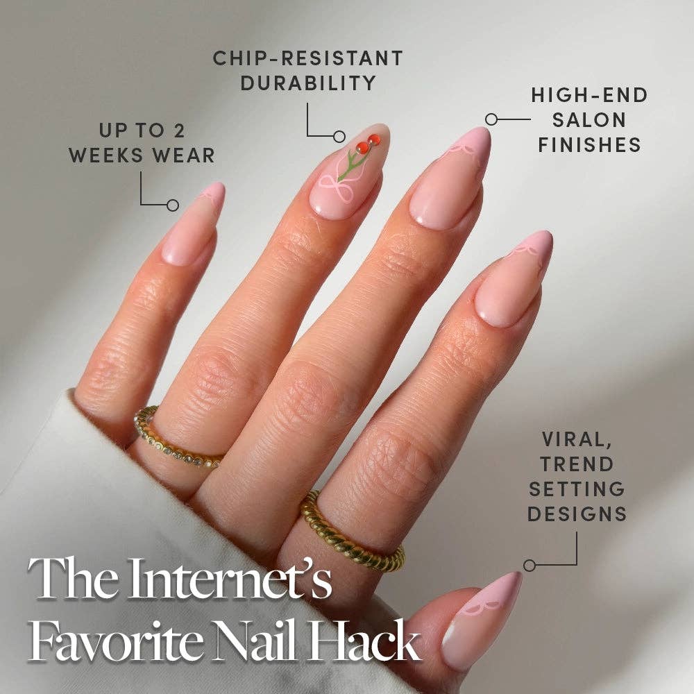 Cherry Bow Press-On Nail