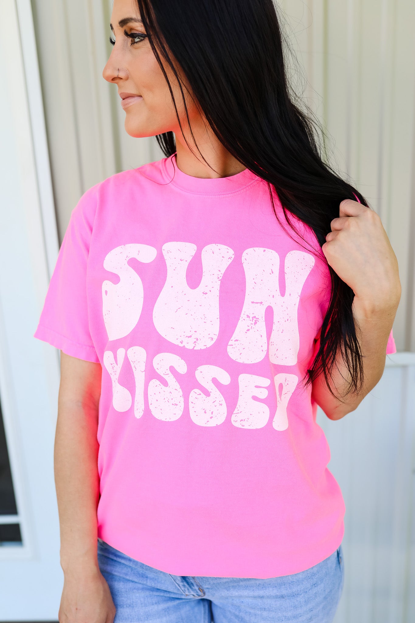 Sunkissed Graphic Tee - Neon Pink