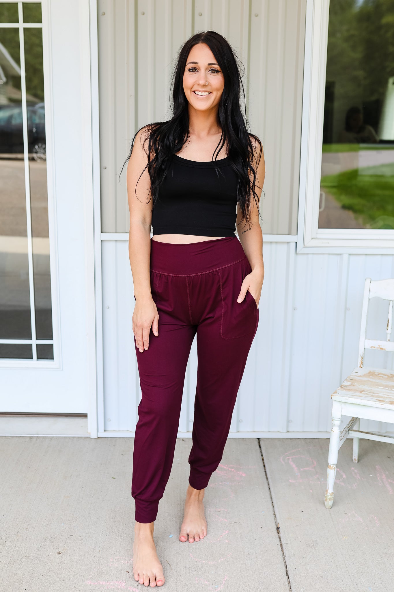 Cozy Bliss Joggers - Cassis