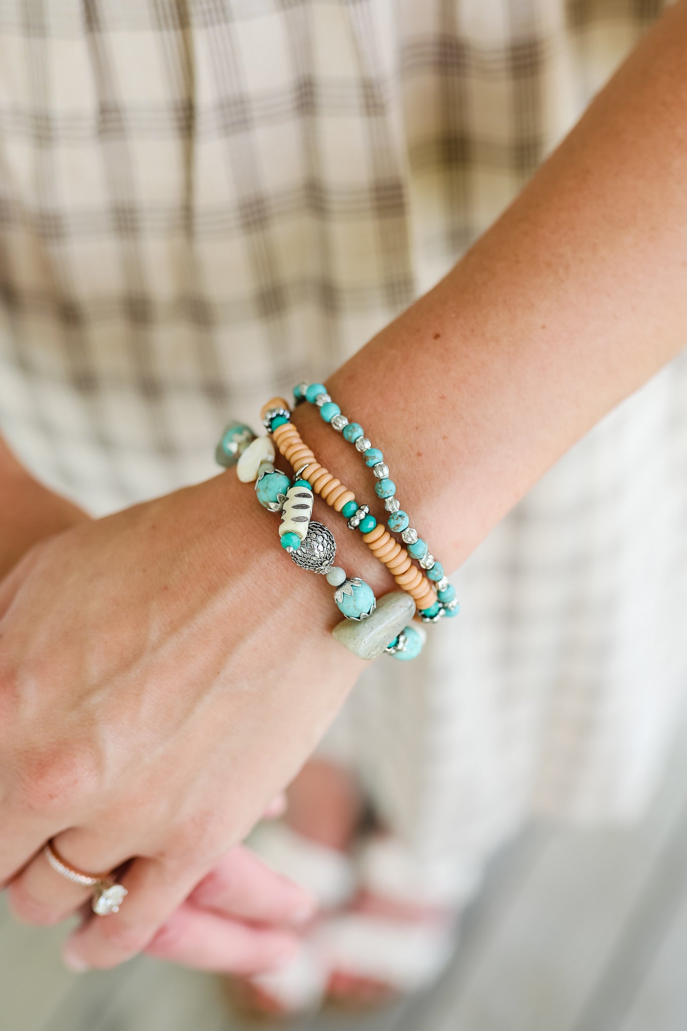 Turquoise Mixed Bead Bracelet Set