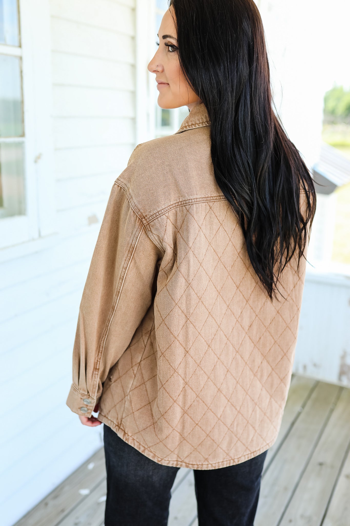 Avery Quilted Jacket - Camel