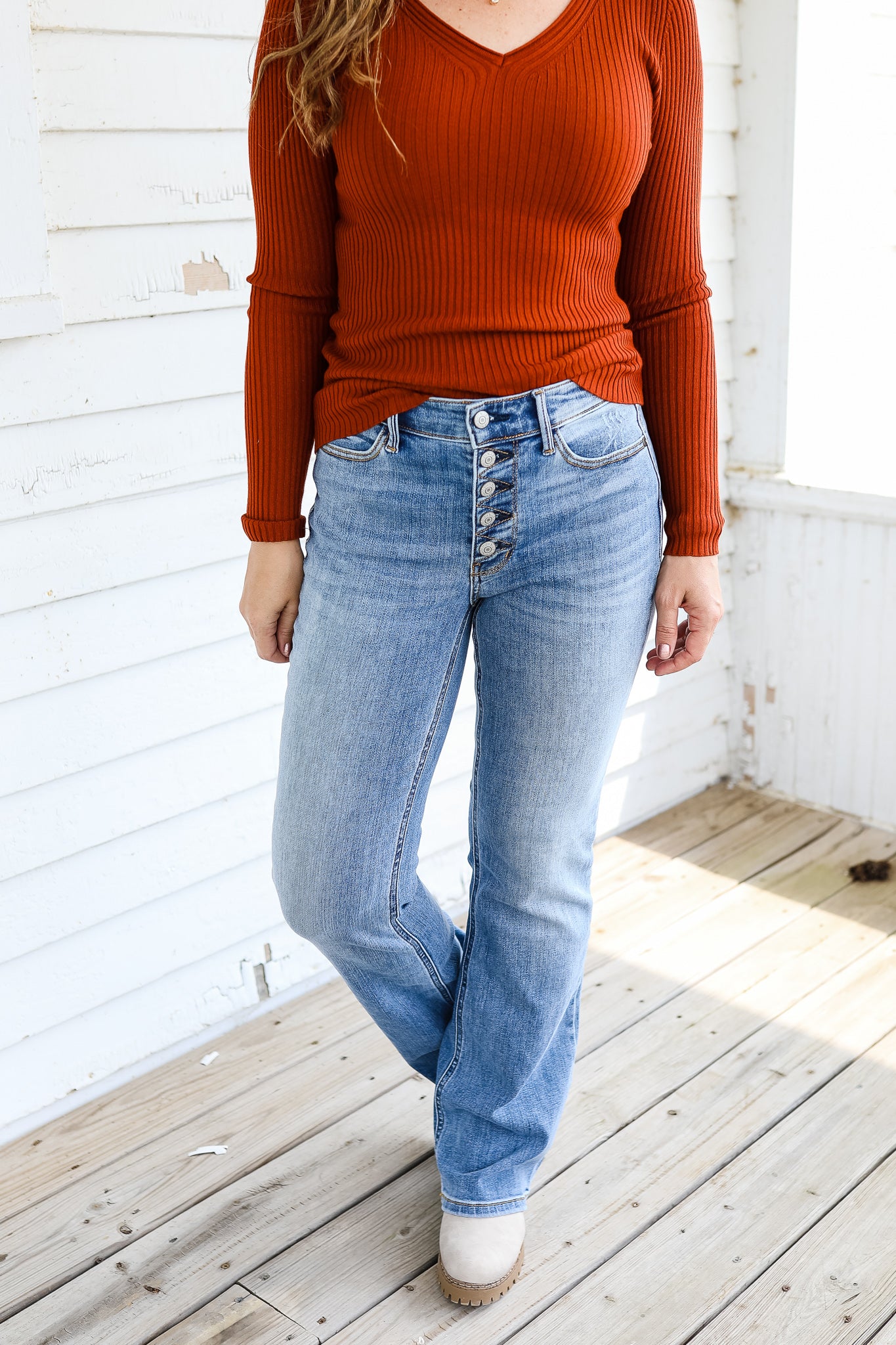 Blakeley Vintage Button Fly Bootcut Jean