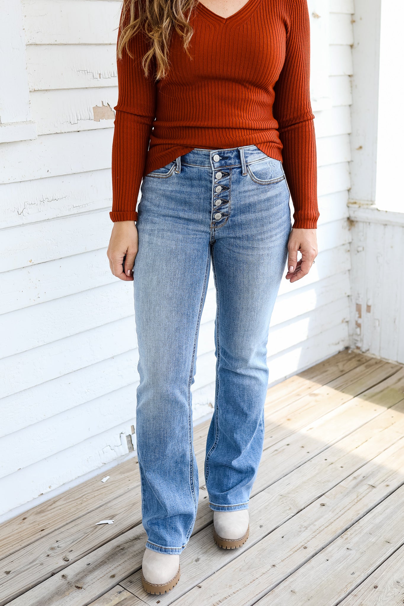 Blakeley Vintage Button Fly Bootcut Jean