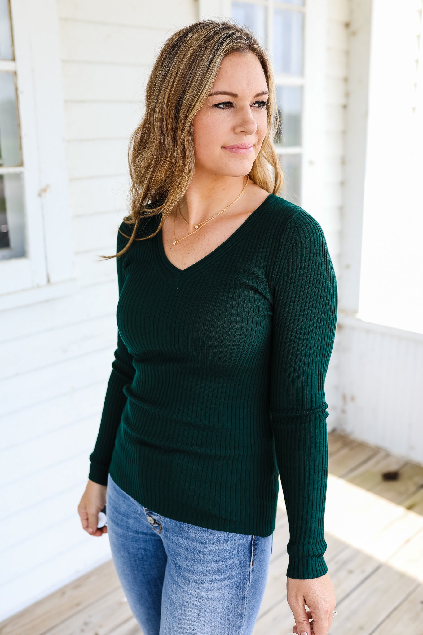 Kasey Ribbed Sweater - Forest