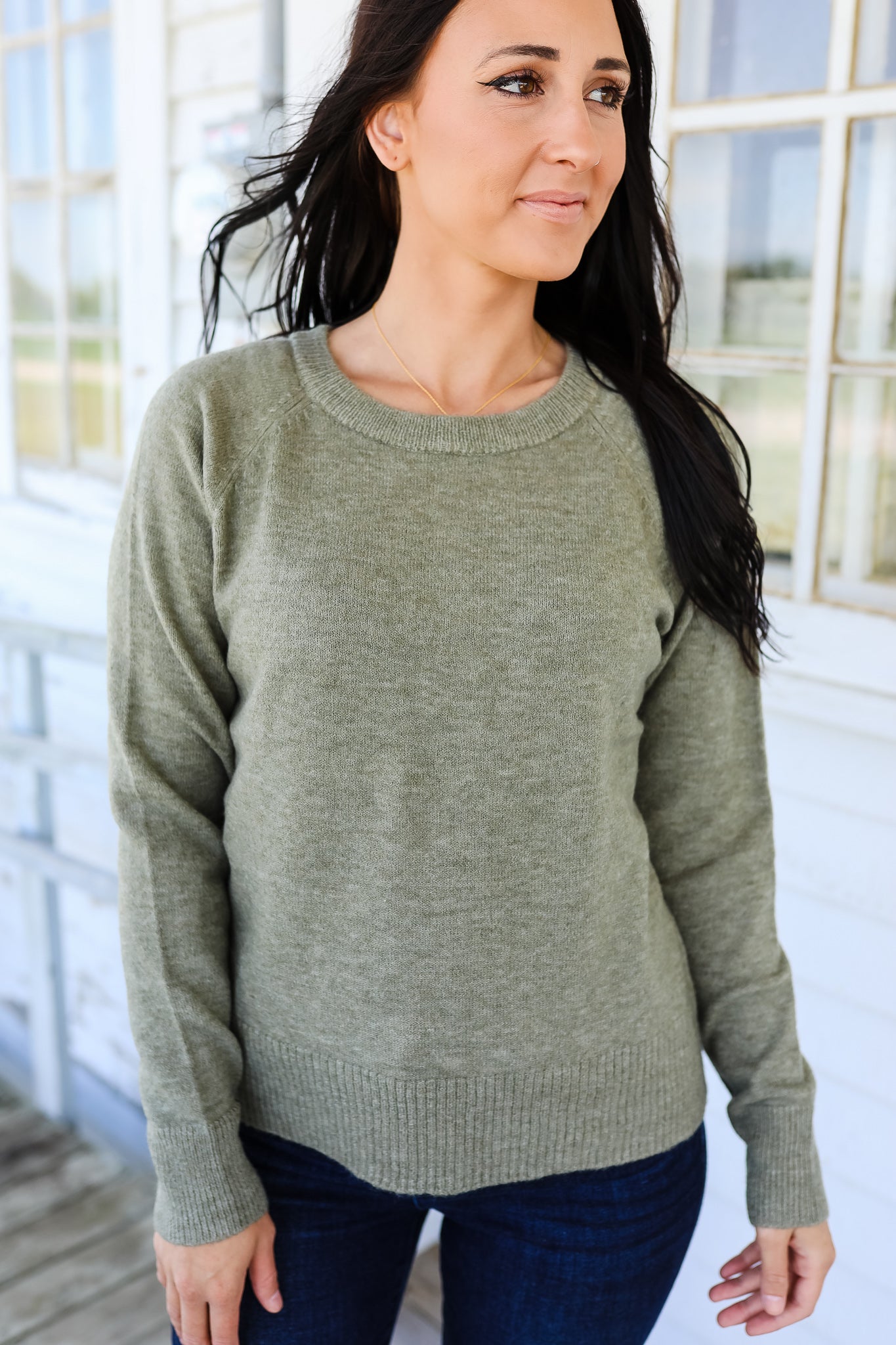 Ava Pullover Sweater - Jade