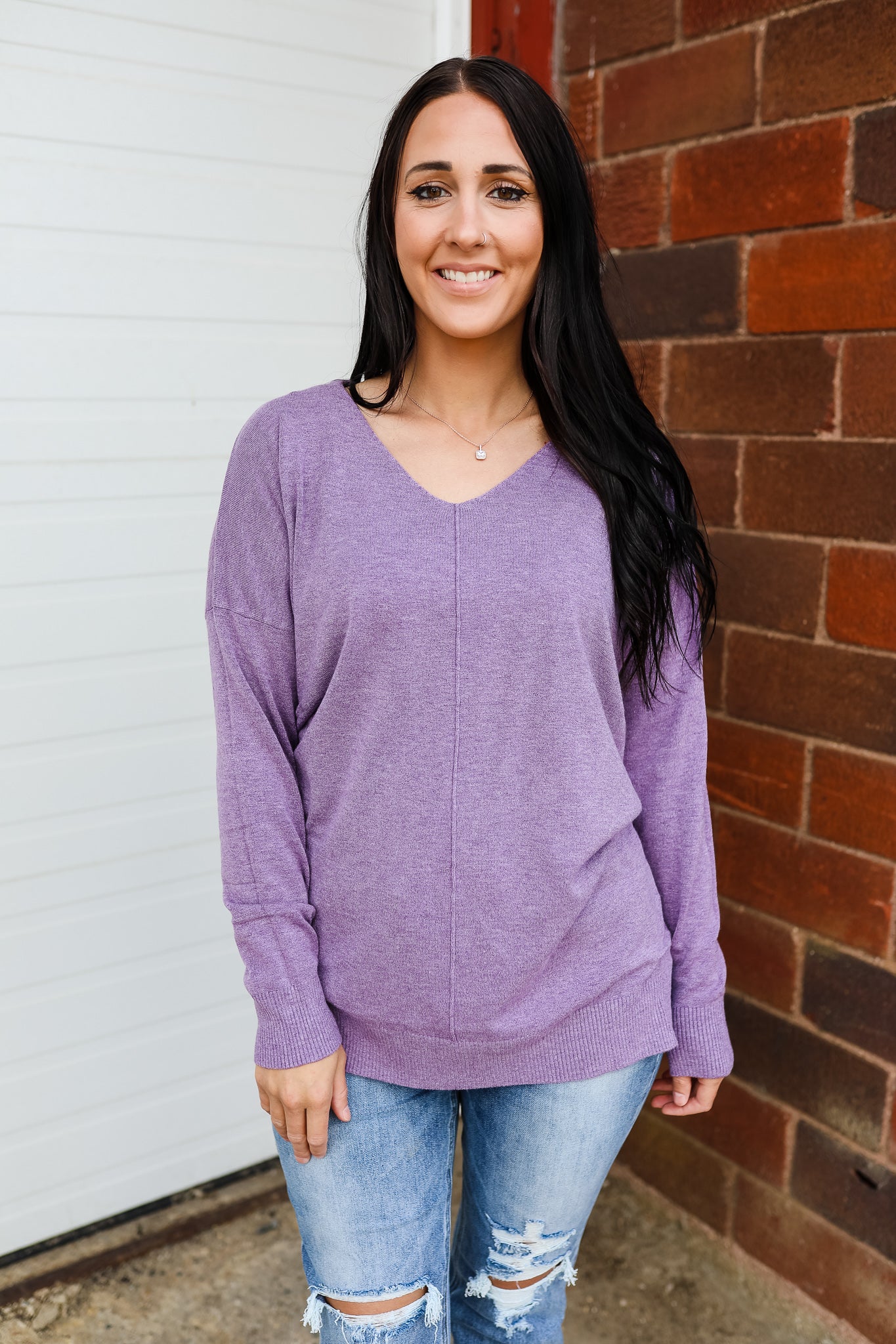Dreamers Sweater - Heather Purple