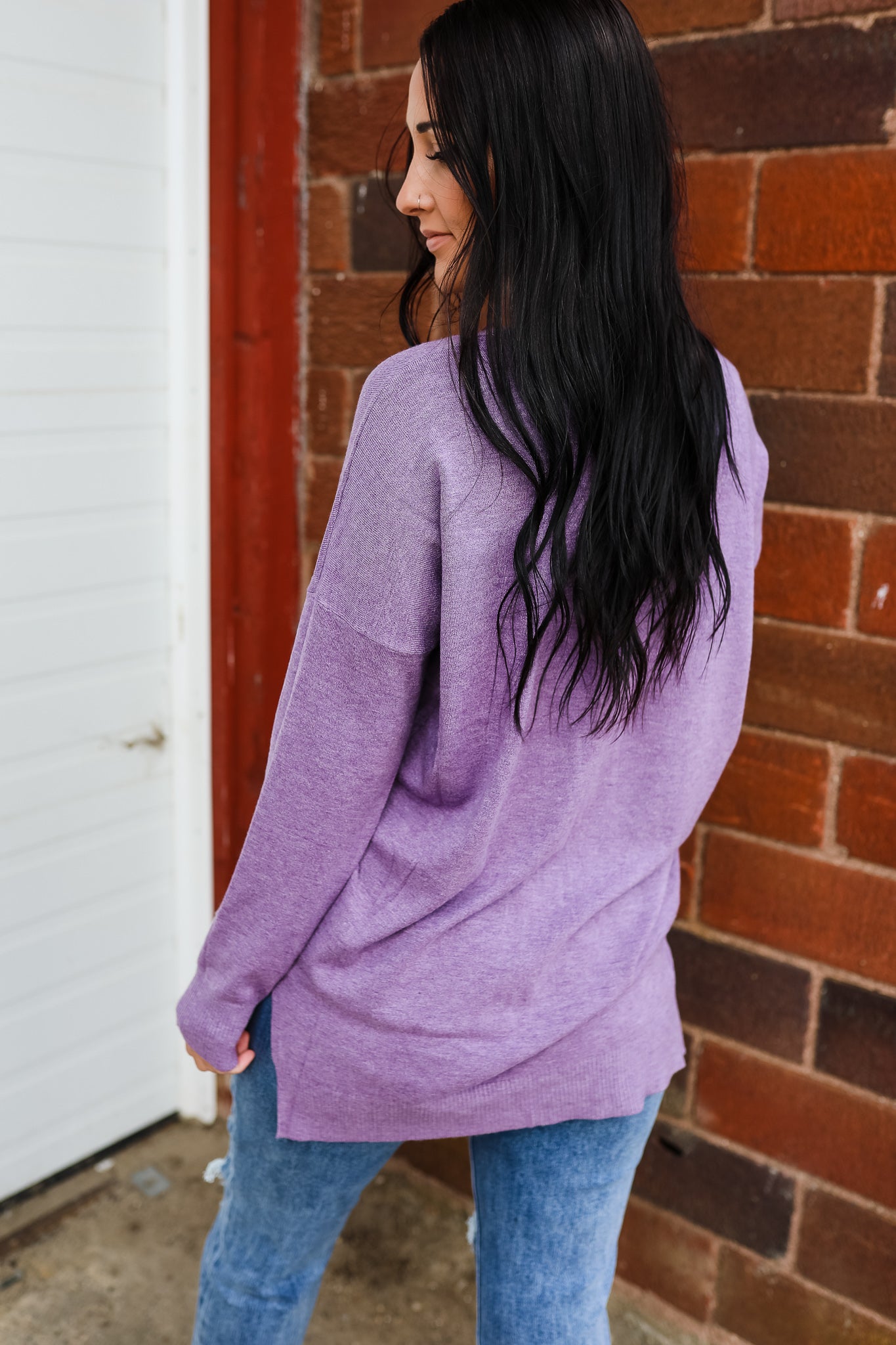 Dreamers Sweater - Heather Purple