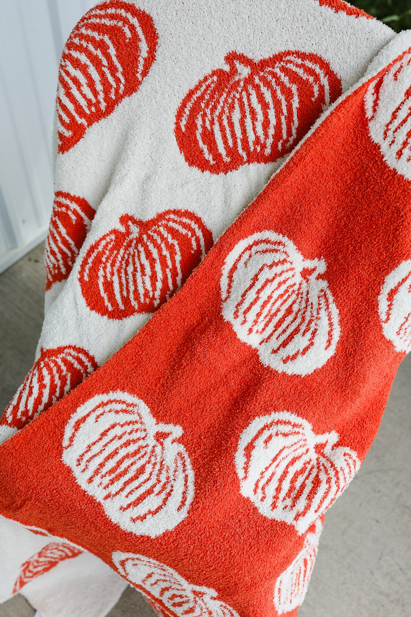 Pumpkin Pattern Reversible Comfy Luxe Blanket