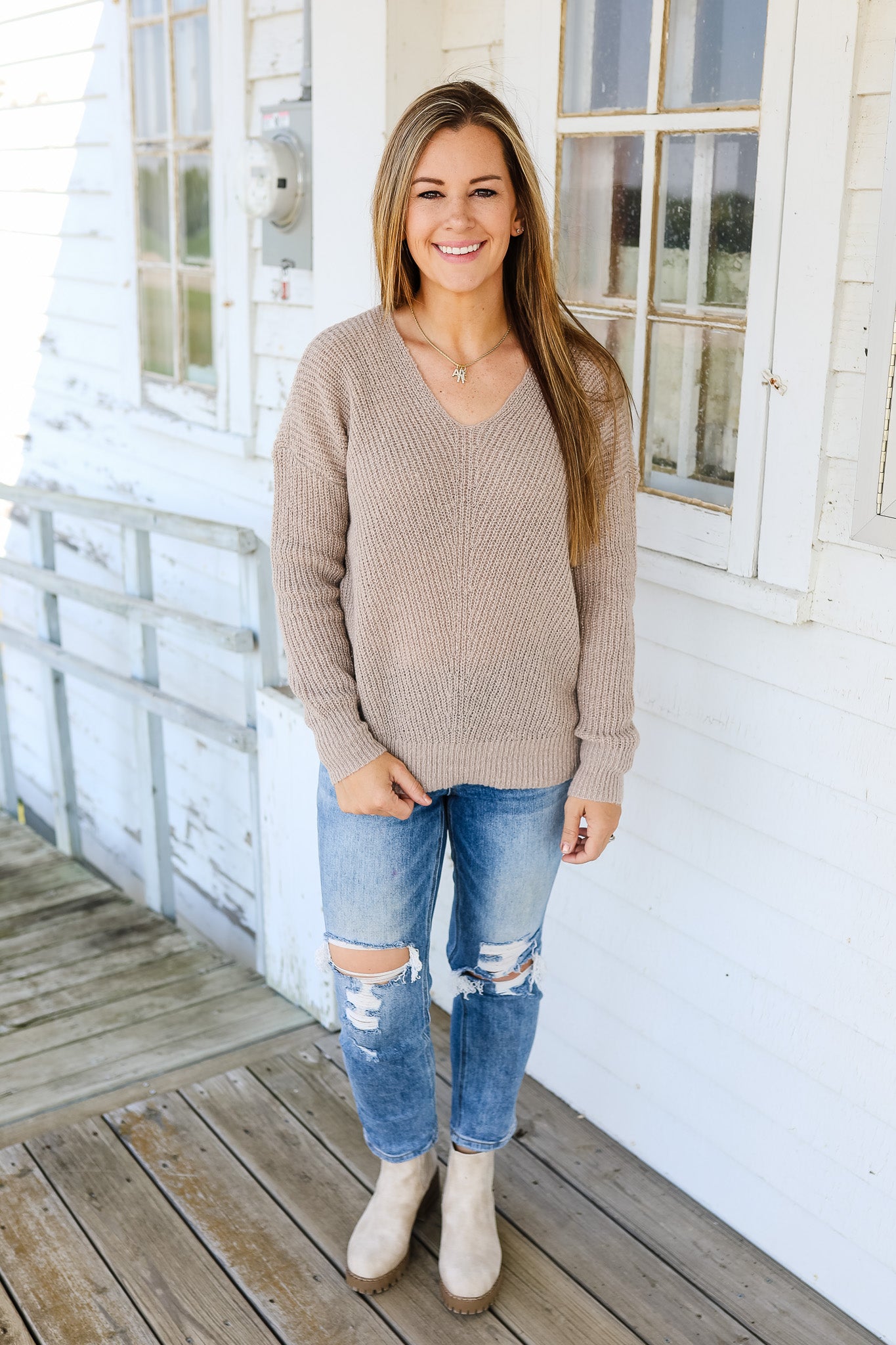Addison V Neck Sweater