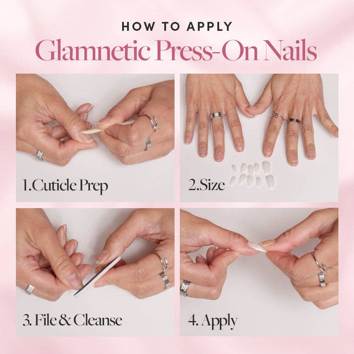 Hot Pink Press-On Nails | Short Oval Length