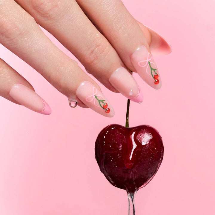 Cherry Bow Press-On Nail