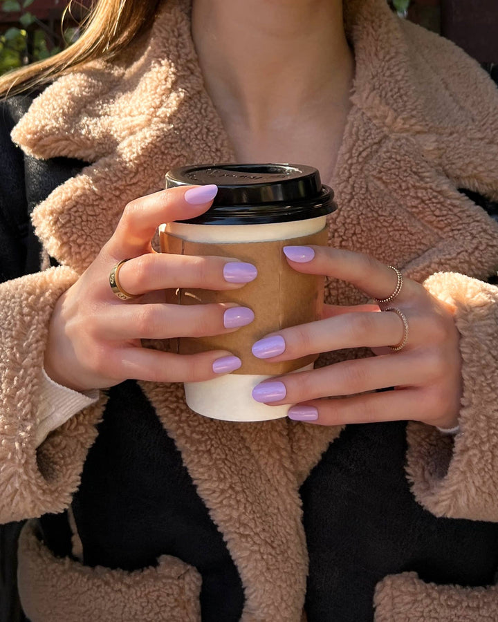 Lilac Press-On Nails | Short Round Shape