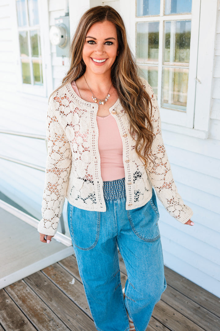 Flora Crochet Cardigan