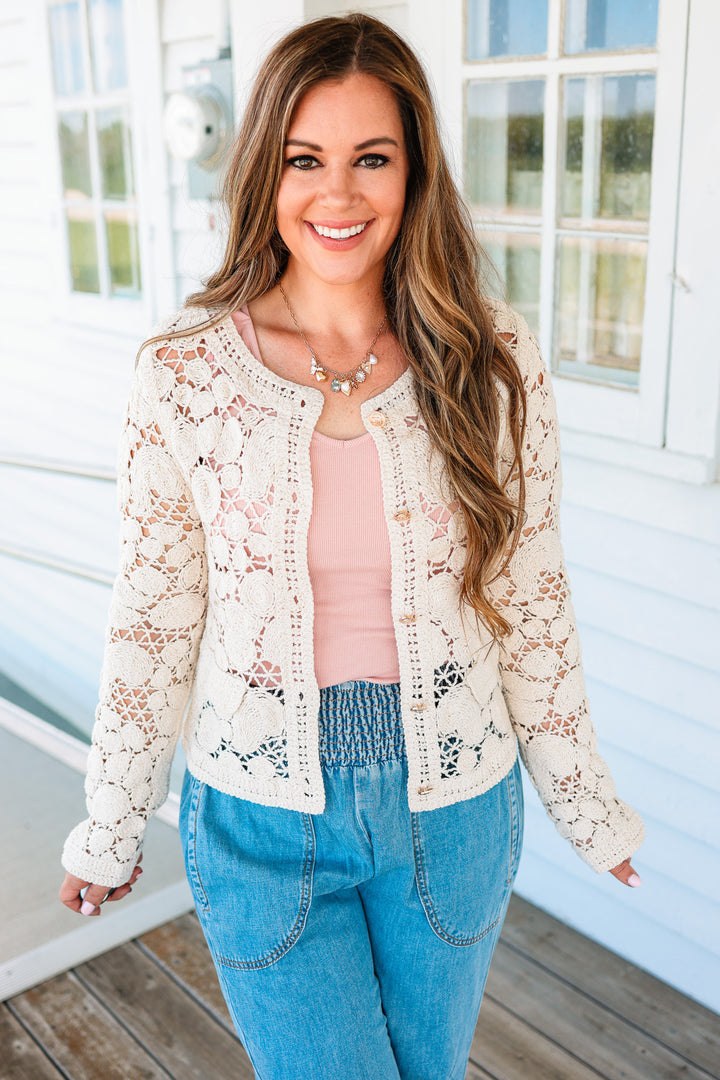 Flora Crochet Cardigan