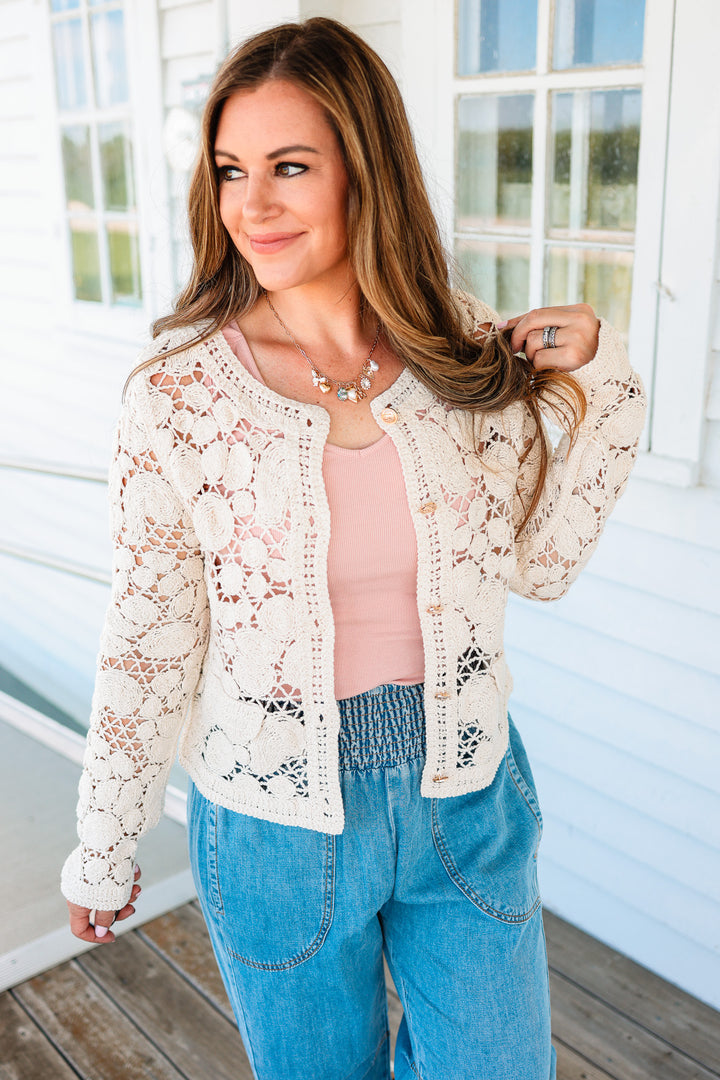 Flora Crochet Cardigan