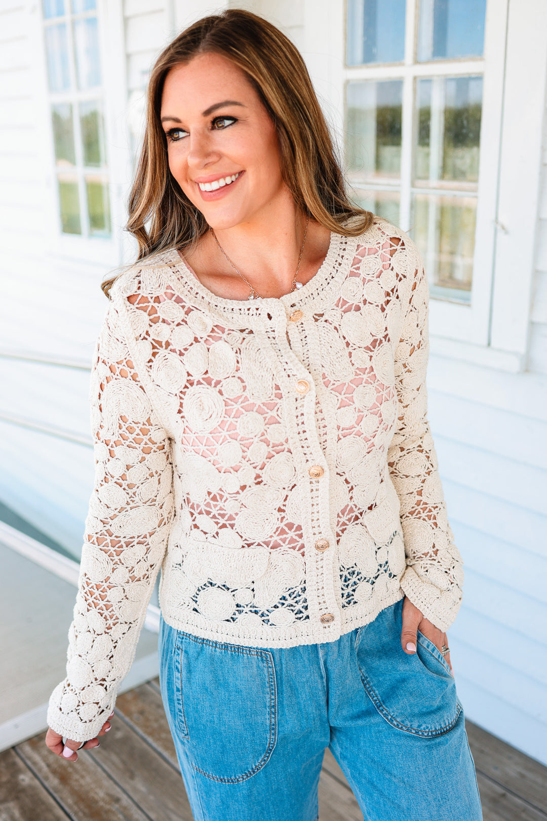 Flora Crochet Cardigan