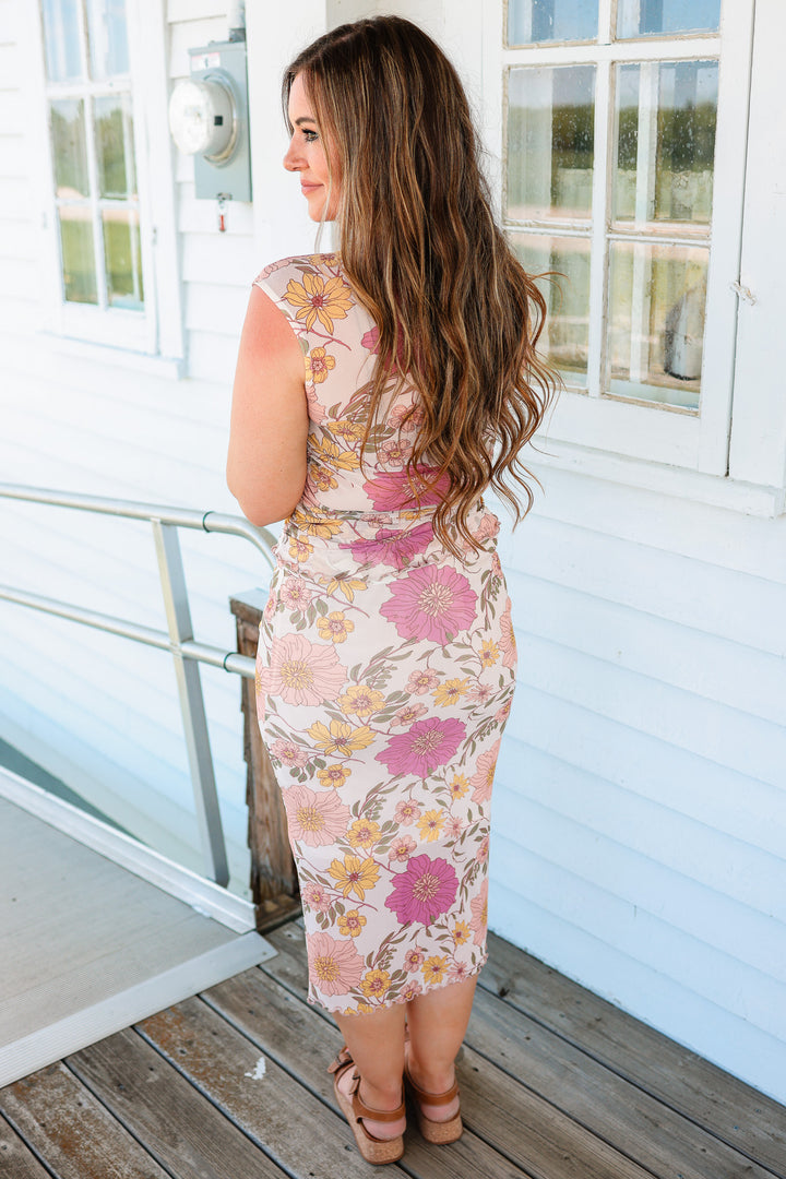 Kora Floral Midi Mesh Skirt