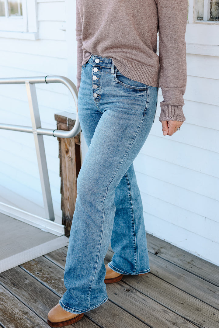 KANCAN: Twilight High Rise Comfort Flare Jeans