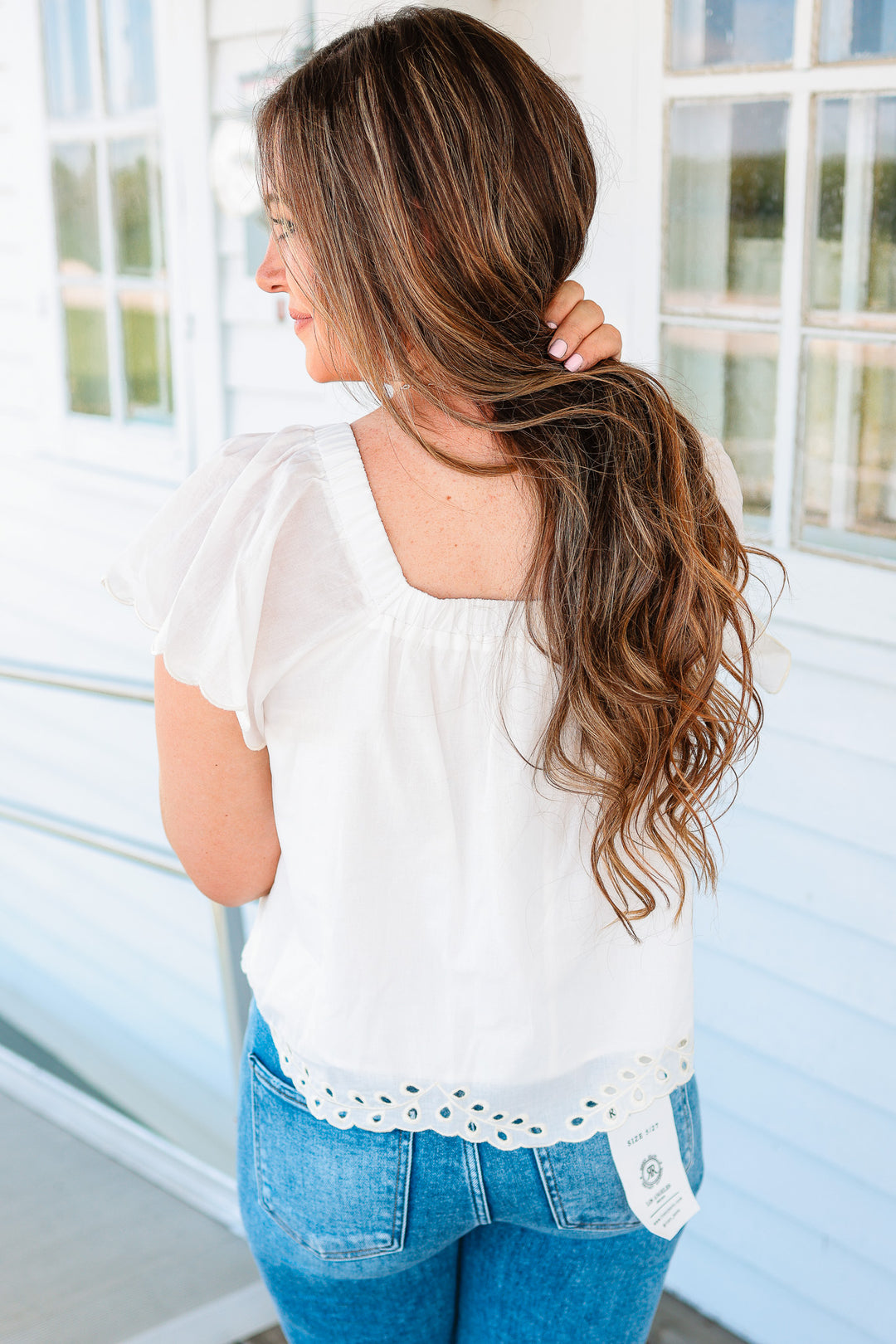 Elyse Flutter Sleeve Top