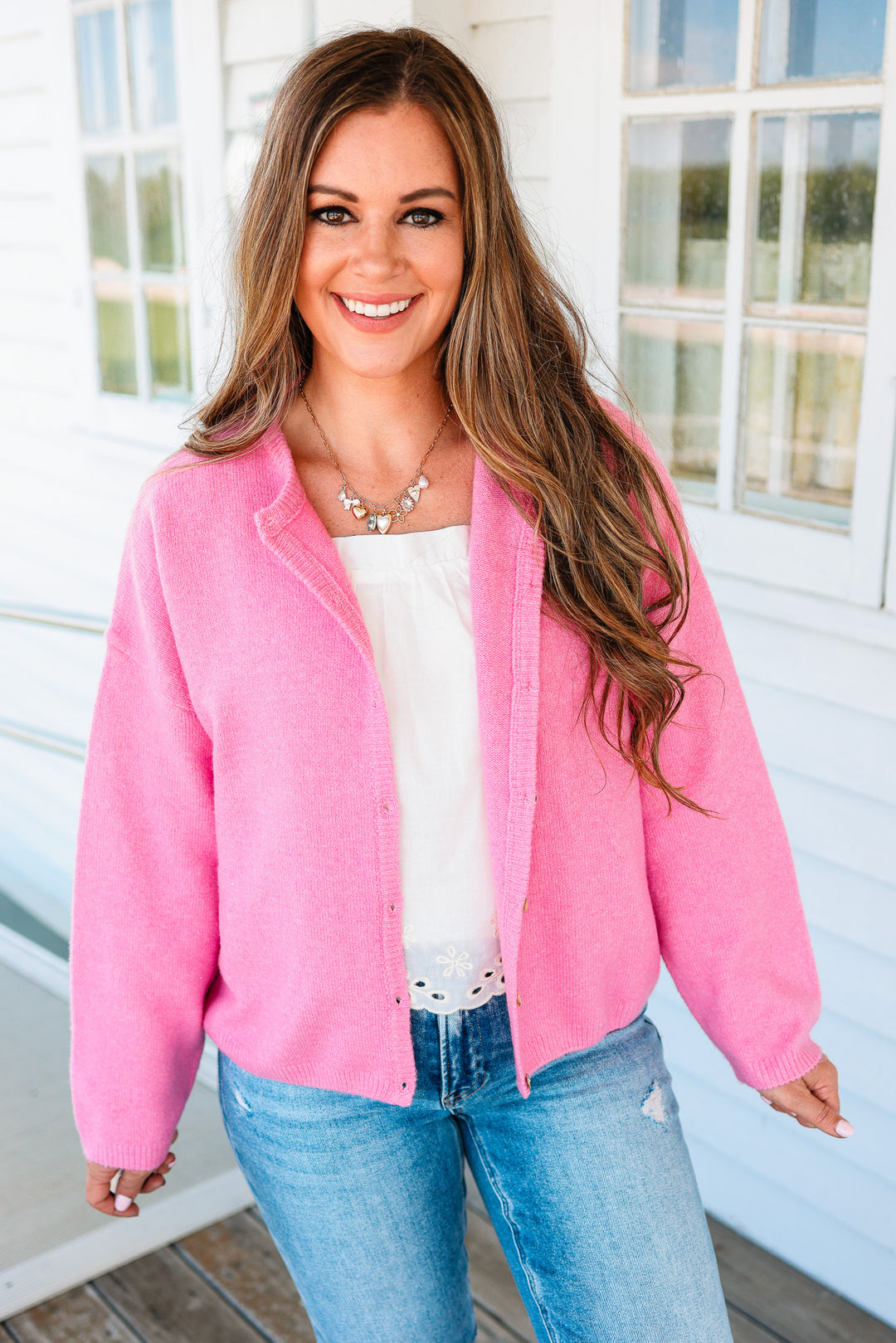 Sadie Sweater Cardigan - Pink