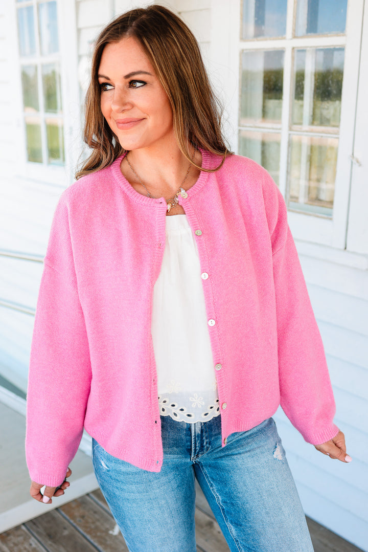 Sadie Sweater Cardigan - Pink