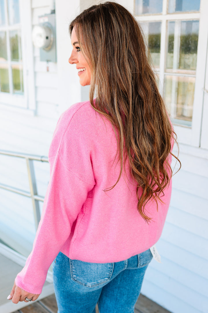 Sadie Sweater Cardigan - Pink