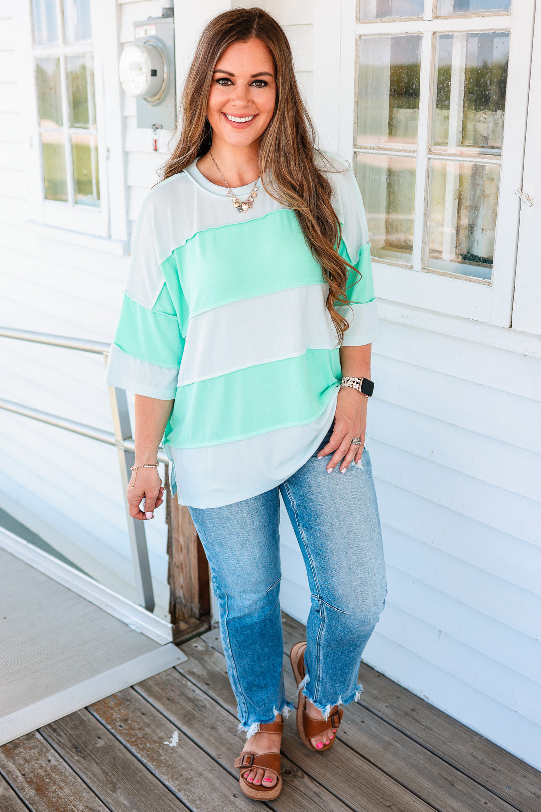 Taylor Oversized Striped Top