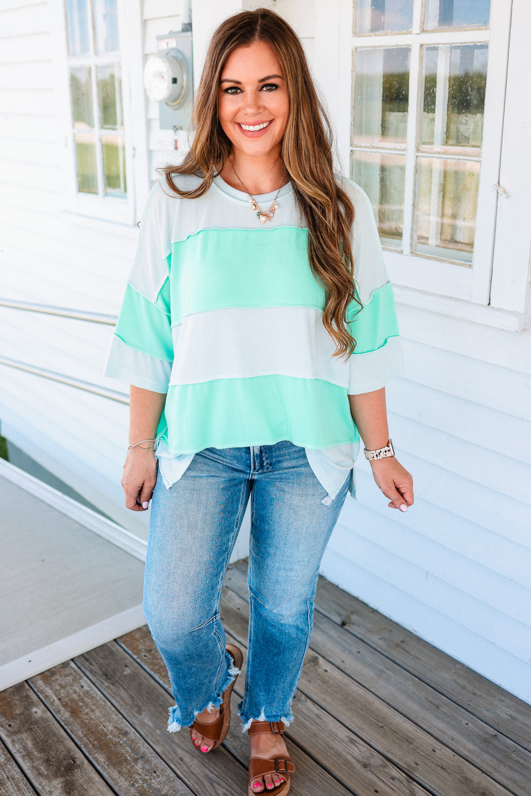 Taylor Oversized Striped Top