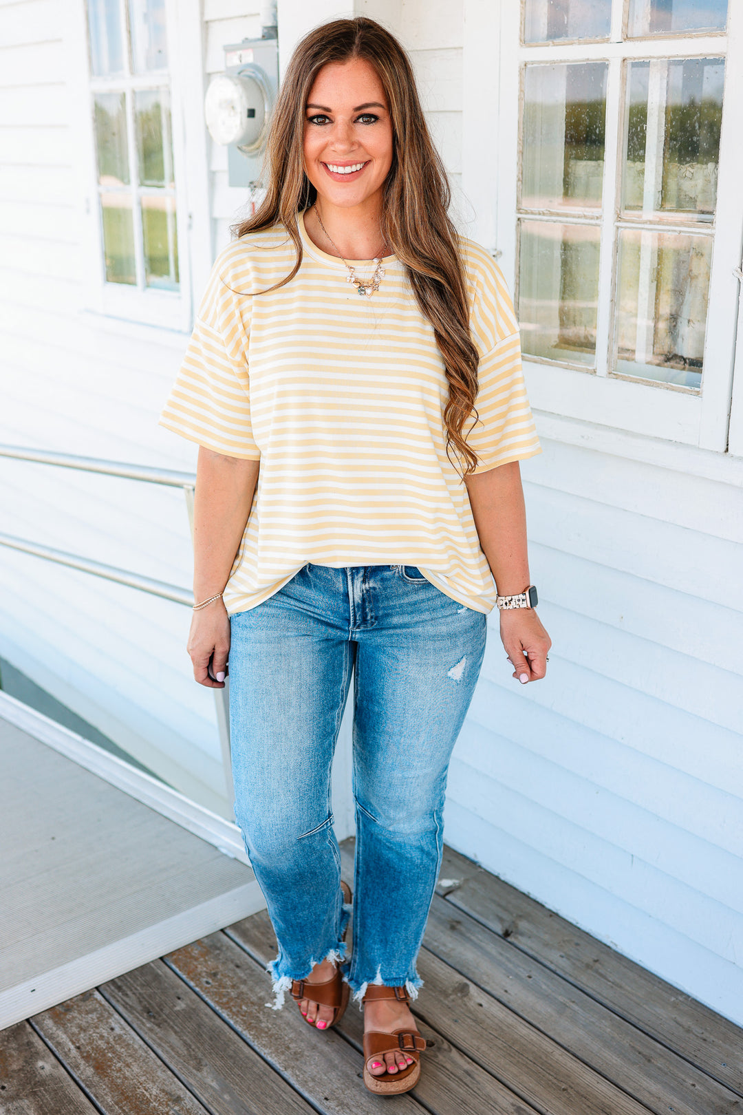 Emmie Striped Tee - Butter