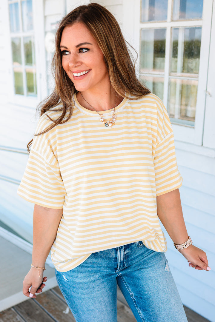 Emmie Striped Tee - Butter