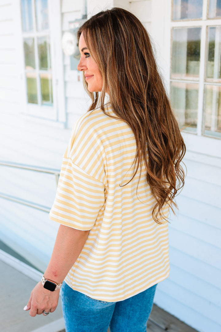 Emmie Striped Tee - Butter