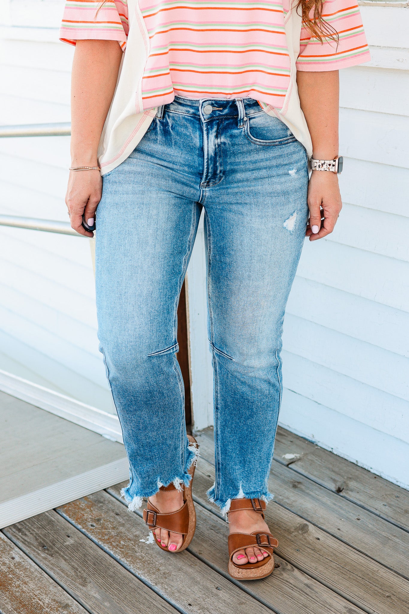 RISEN: MACI HIGH RISE CROP STRAIGHT JEANS - MEDIUM – Aiden & Oak