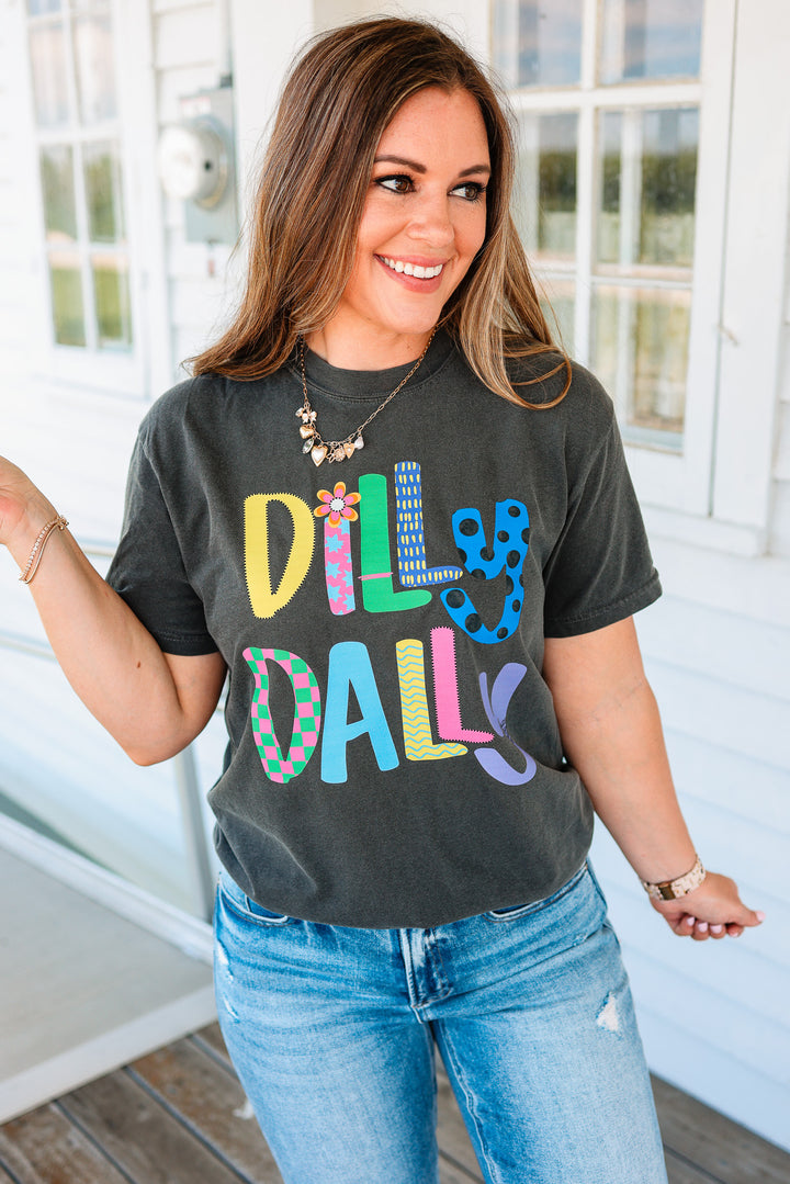 Dilly Dally Graphic Tee - Pepper