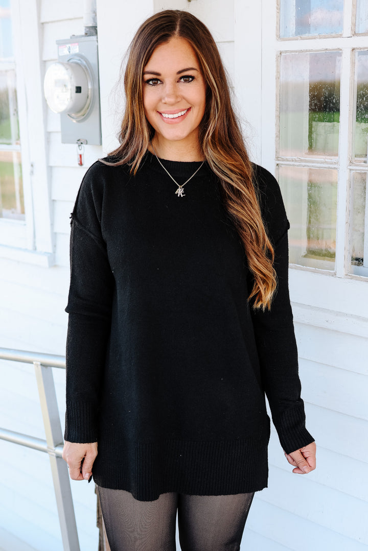 The Everyday Tunic Sweater - Black