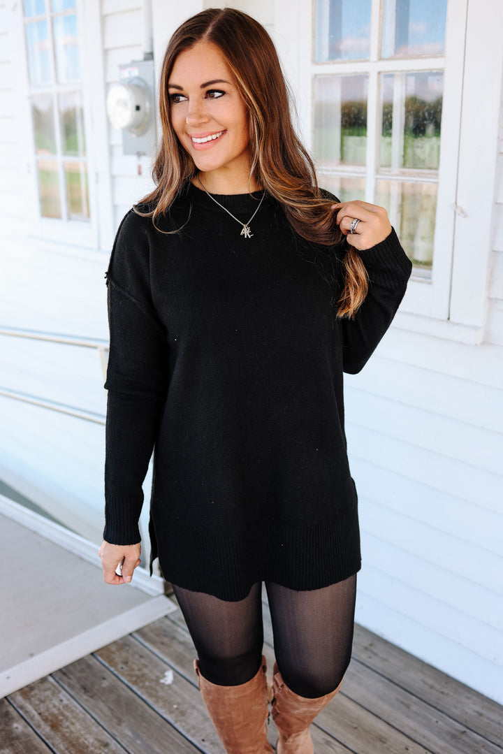 The Everyday Tunic Sweater - Black
