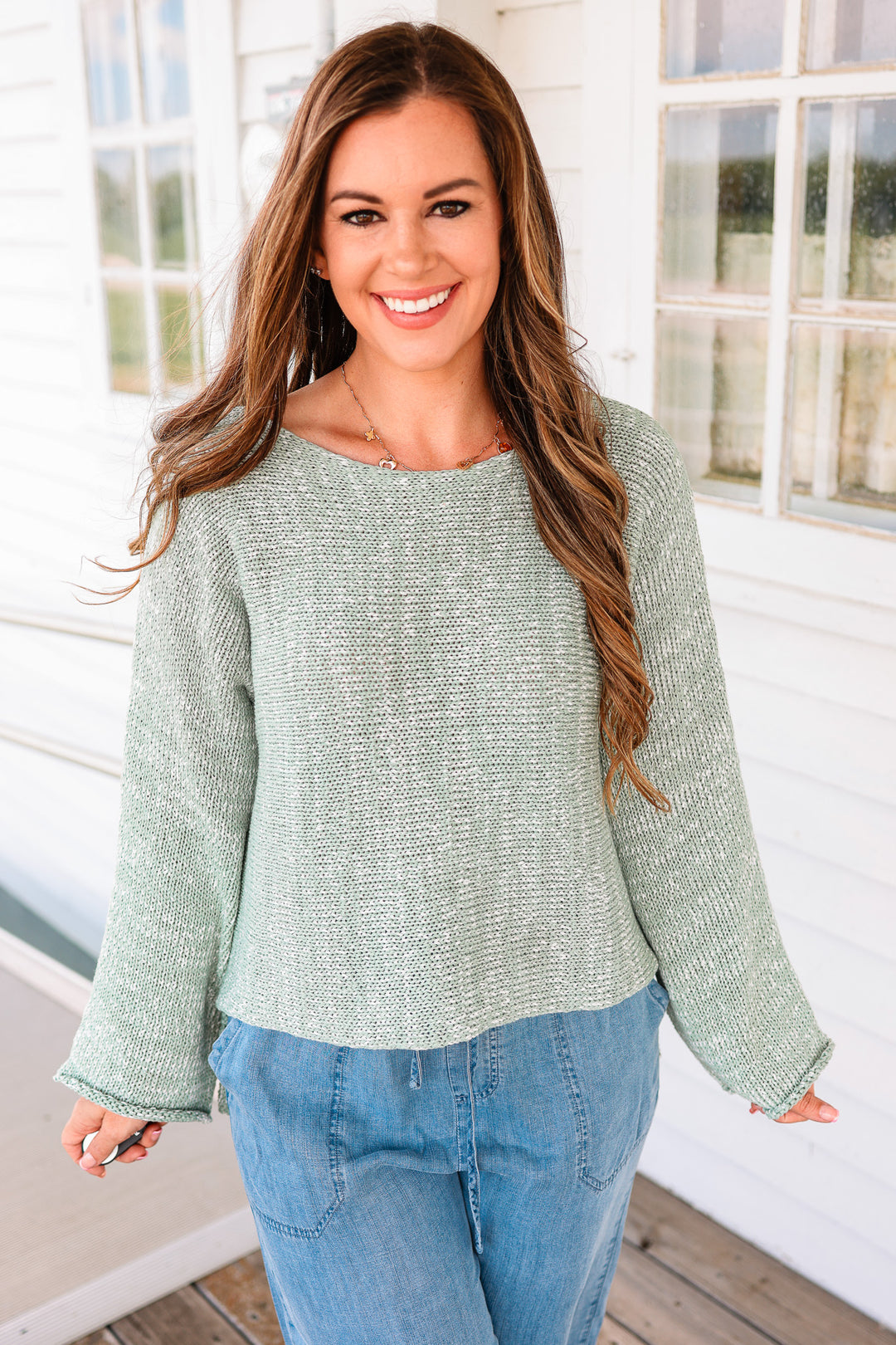 Logan Two Tone Sweater Top