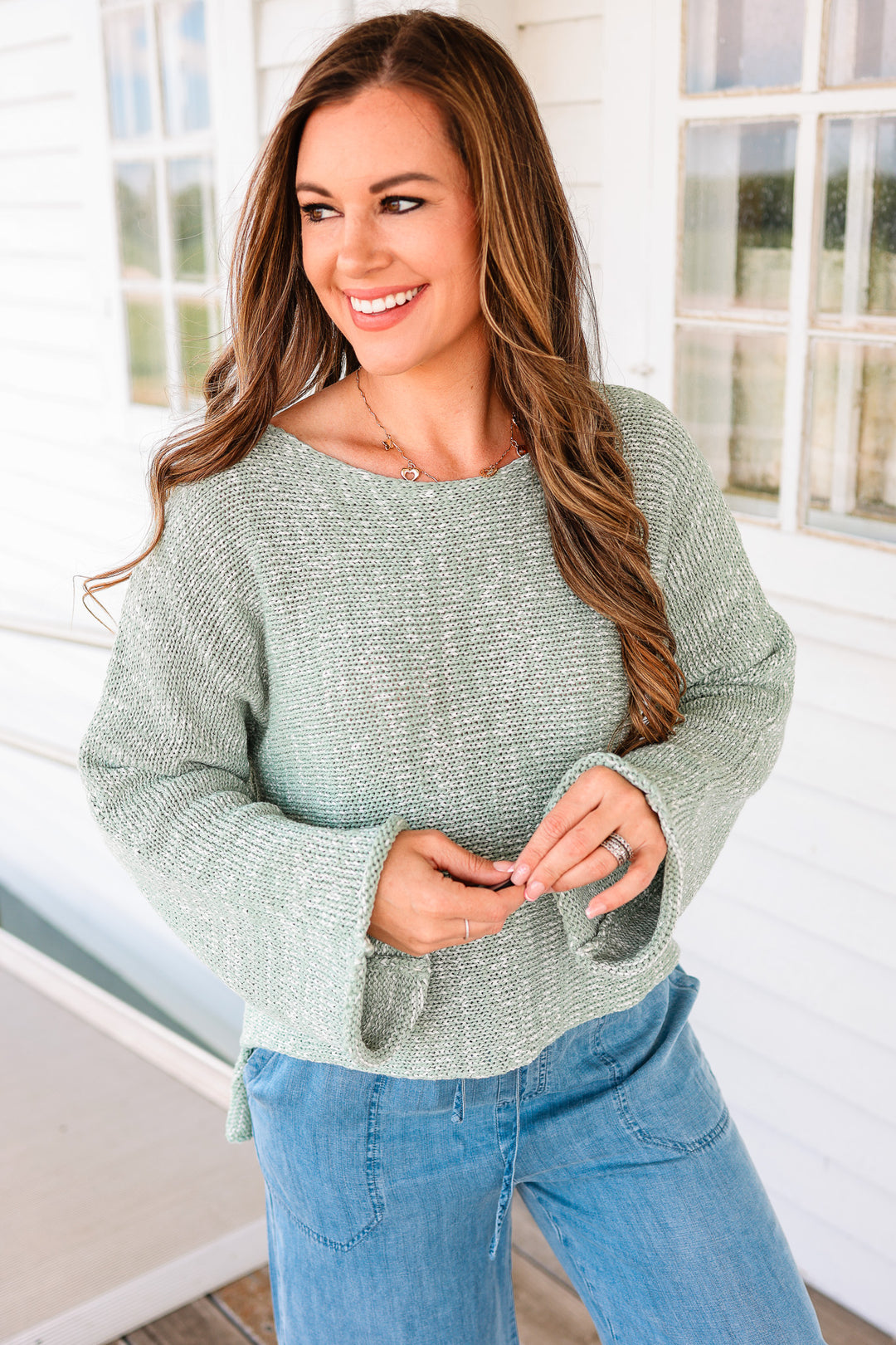 Logan Two Tone Sweater Top