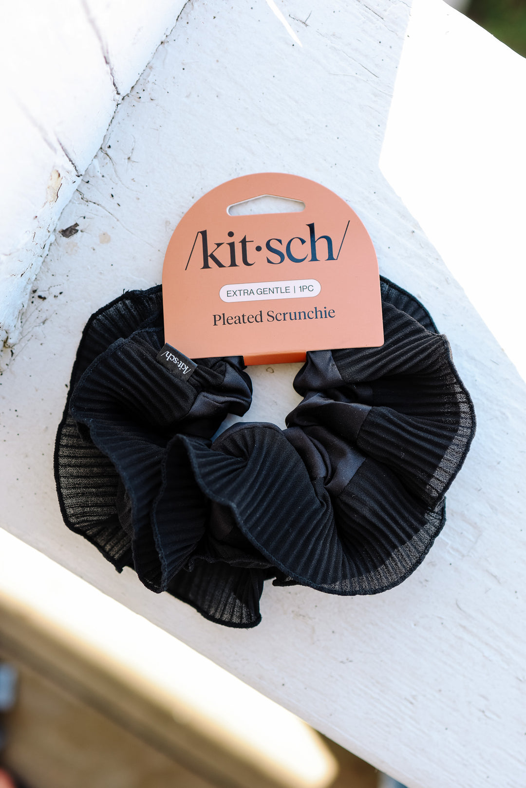 Pleated Scrunchie - Black