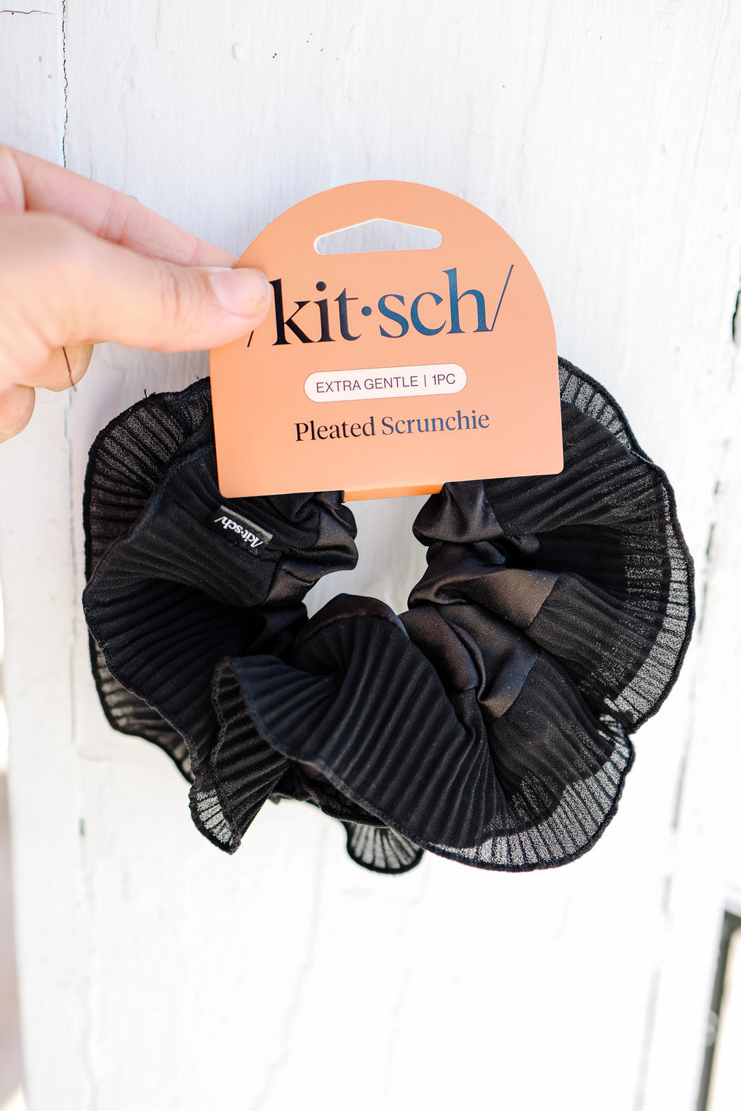 Pleated Scrunchie - Black