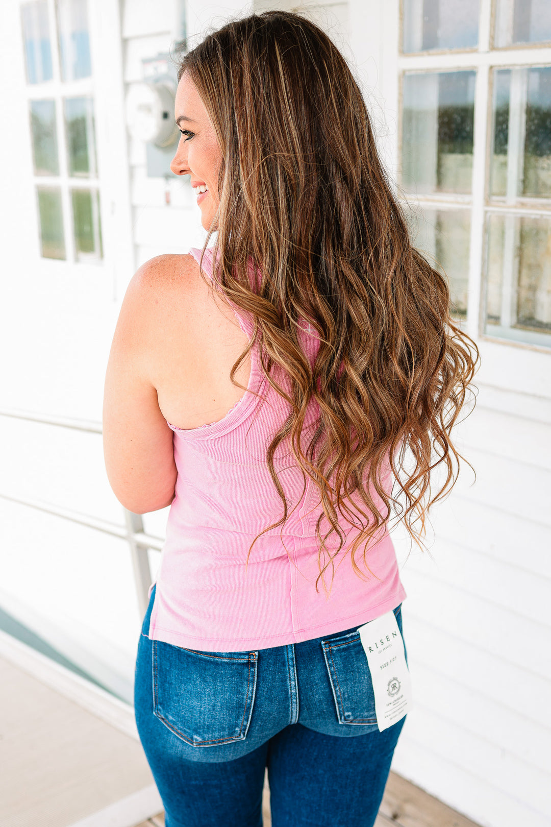 Avery Lace Detail Scoop Neck Tank