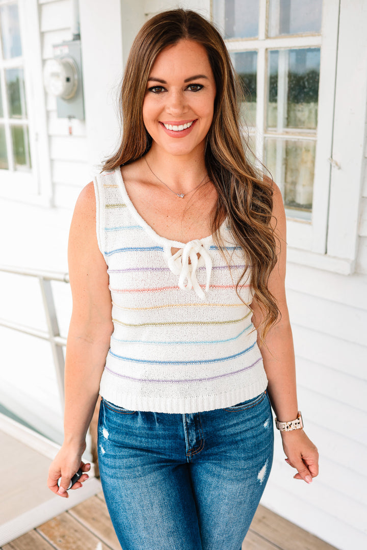 Layla Striped Sweater Tank