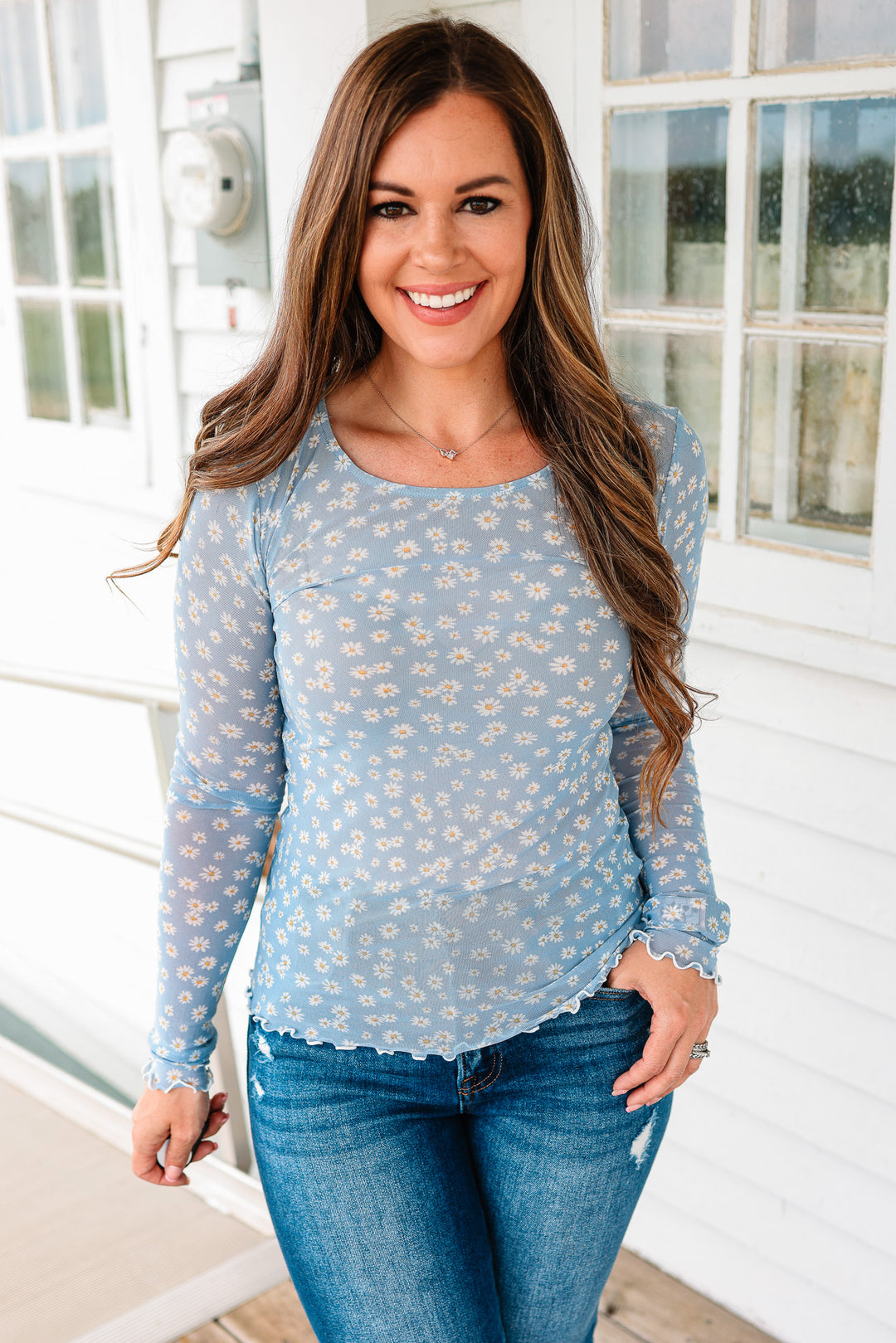 Daisy Mesh Top