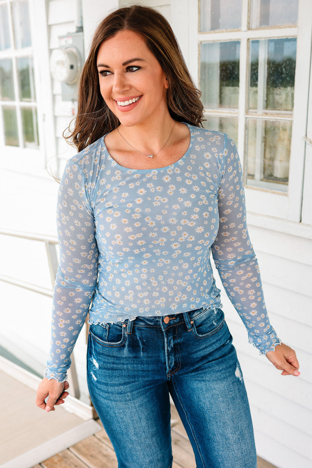 Daisy Mesh Top