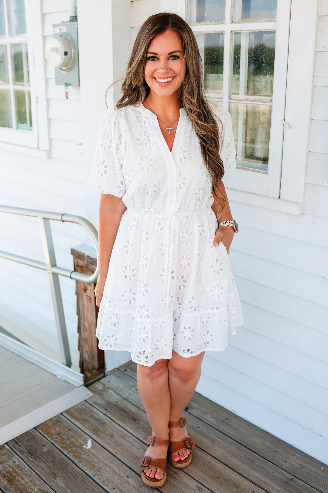 Estie Daisy Lace Cotton Dress