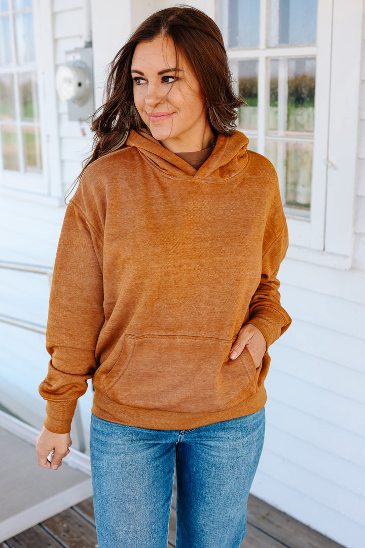 Estella Burnout Hoodie - Burnt Amber